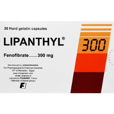 LIPANTHYL 300 MG ( FENOFIBRATE ) 30 CAPSULES